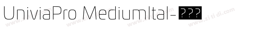 UniviaPro MediumItal字体转换